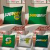 American Restaurant S-Subway-s Pillow Case Anti-dustmite Invisible Zipper Sofa Bed