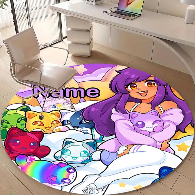 Personalized A-AphmauS Round Chair Office Rug - Perfect for Mat, Office Chair & More - Ideal Gift for Birthdays and Holidays