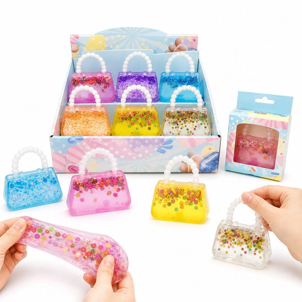 Glitter Filling Purse Fidget Toy Mini Squishy Toy Prize Box Toys  Jelly Handbag Toy