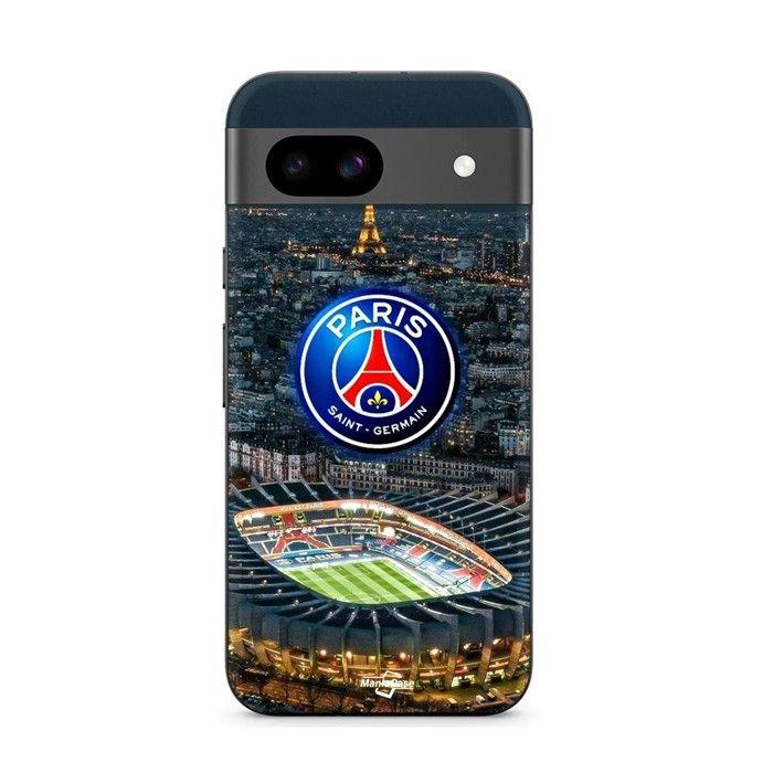 Coque - MANIACASE - Google Pixel 8a - Silicone - Noir - PSG Logo Tour Eiffel schwarz