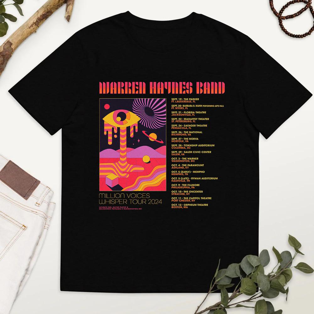 WARREN HAYNES Million Voices Whisper Fall Tour T Shirt Full Size S-5XL Unisex T-Shirt XL