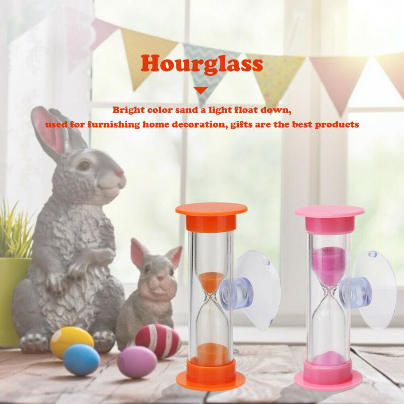 2/3 Minute Brushing Tooth Shower Timer Children Plastic Suction Cup Hourglass Sand Clock Desktop Ornament