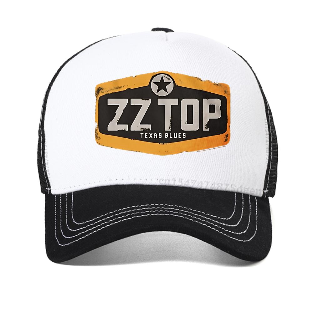 

ZZ Top Texas Blues print baseball cap fashion causal outdoor sun caps summer adjustable mesh trucker hats sun Snapback Hat Adjustable