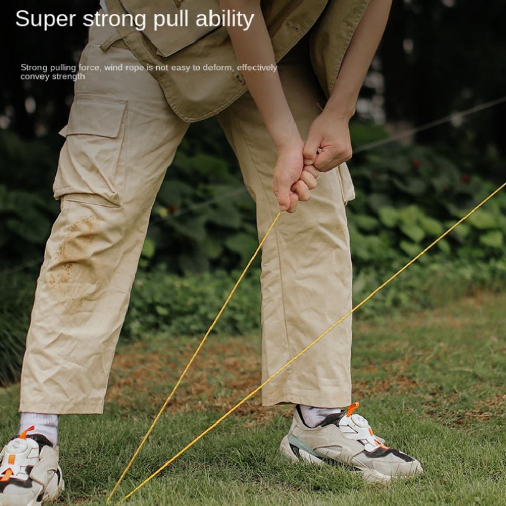 4 Pcs 49.2FT 4mm Reflective Camping Guyline Rope Black 2Pack with Cord Adjusters 4Pack, 1 Set