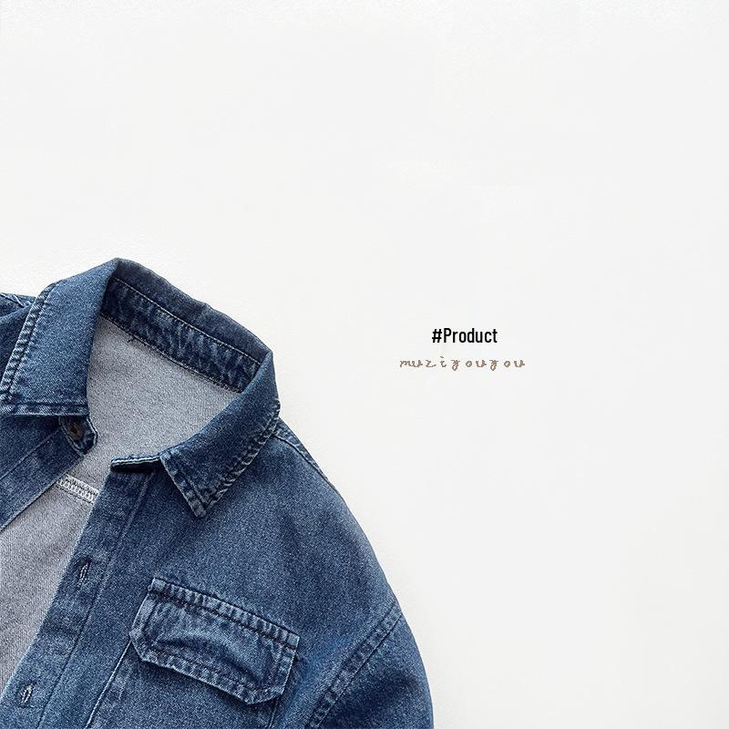 2025 Spring Collection: Boys' Denim Shirts, Girls' Casual Tops, and Stylish Coats for Kids