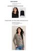 Women's Spring 2026 Round Neck Base Layer Shirt - White, Wool Blend, Skin-Friendly, Long Sleeve Warm Top