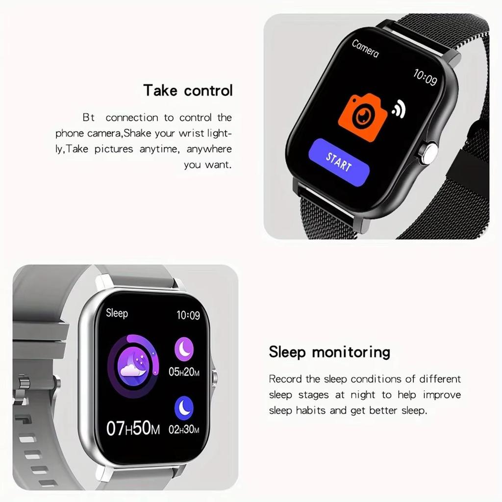 LAXASFIT 2025 Neue Smartwatch für Herren Damen Geschenk Voll-Touchscreen Sport Fitness Uhr Bluetooth Anruf Digitale Smartwatch