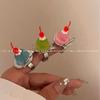 Ice cream cherry fruit ring, niche design cute ring that can be worn on the hand
