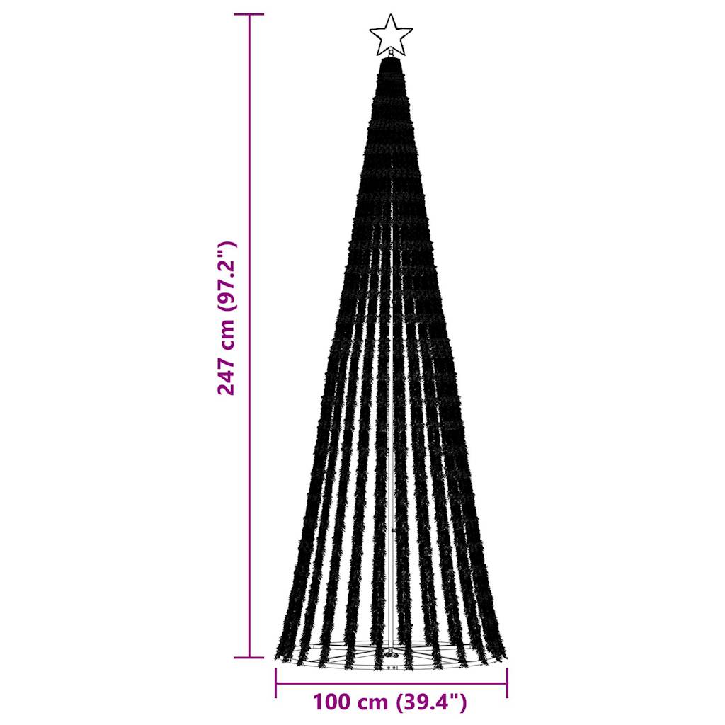 LED Christmas Tree 475 Cold White LEDs 247 Cm