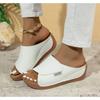 Summer New Style Wedge-heeled Slippers, Fashionable Pointed-toe Summer Sandals, Lightweight Beach Women's Ready-to-wear Flip-flops