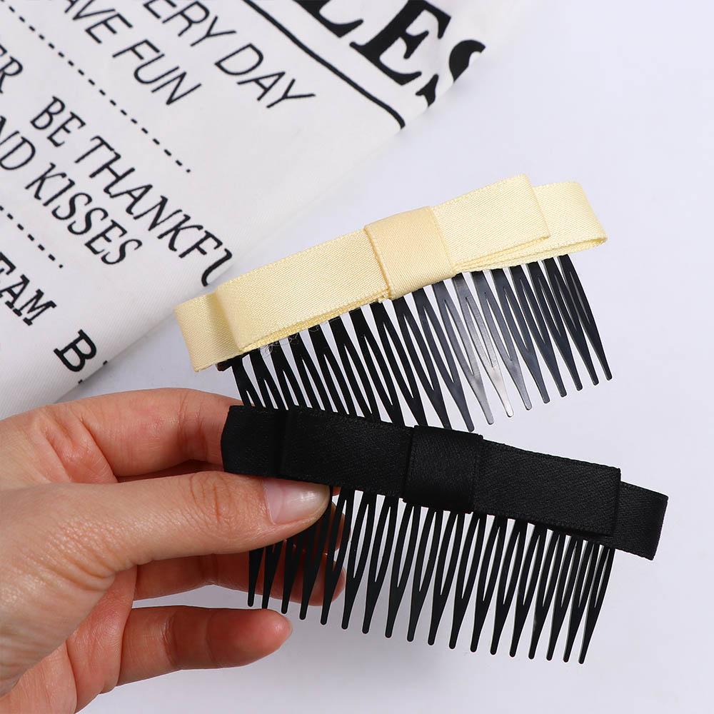 

Ornament Barrettes For Women Bowknot Hair Comb Hair Accessories Korean Style Hair Clip Bow Hairpin чорний