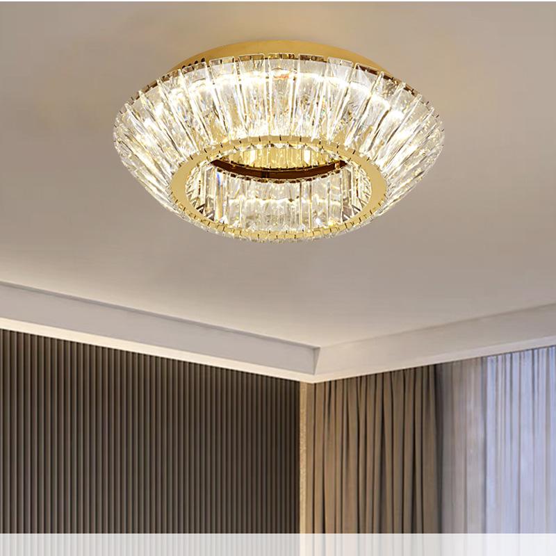 Luxury LED Crystal Ceiling Lamp for Living Room, Bedroom, and Corridor