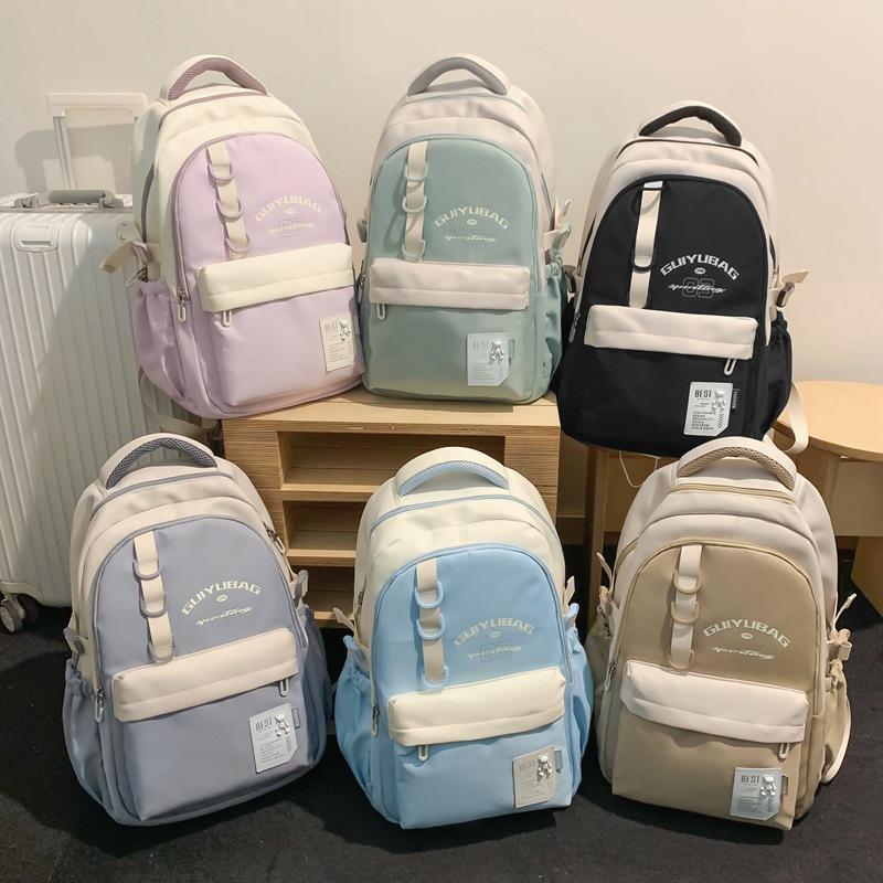 Large-capacity College Style Backpack Simple Casual Sports Korean Couple Backpack