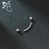 14G Stainless Steel Opal Curved Barbell Eyebrow Ring Cartilage Earring Crystal Labret Piercing Jewelry 6/8/10/12/14mm