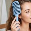 Curved Vented Hair Brush for Women Detangling Paddle Brush for Long Thick Curly Wet Hair Blow Fast Drying Detangler