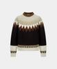 Noiseu Nordic Pattern Fine Merino Sweater - Brown