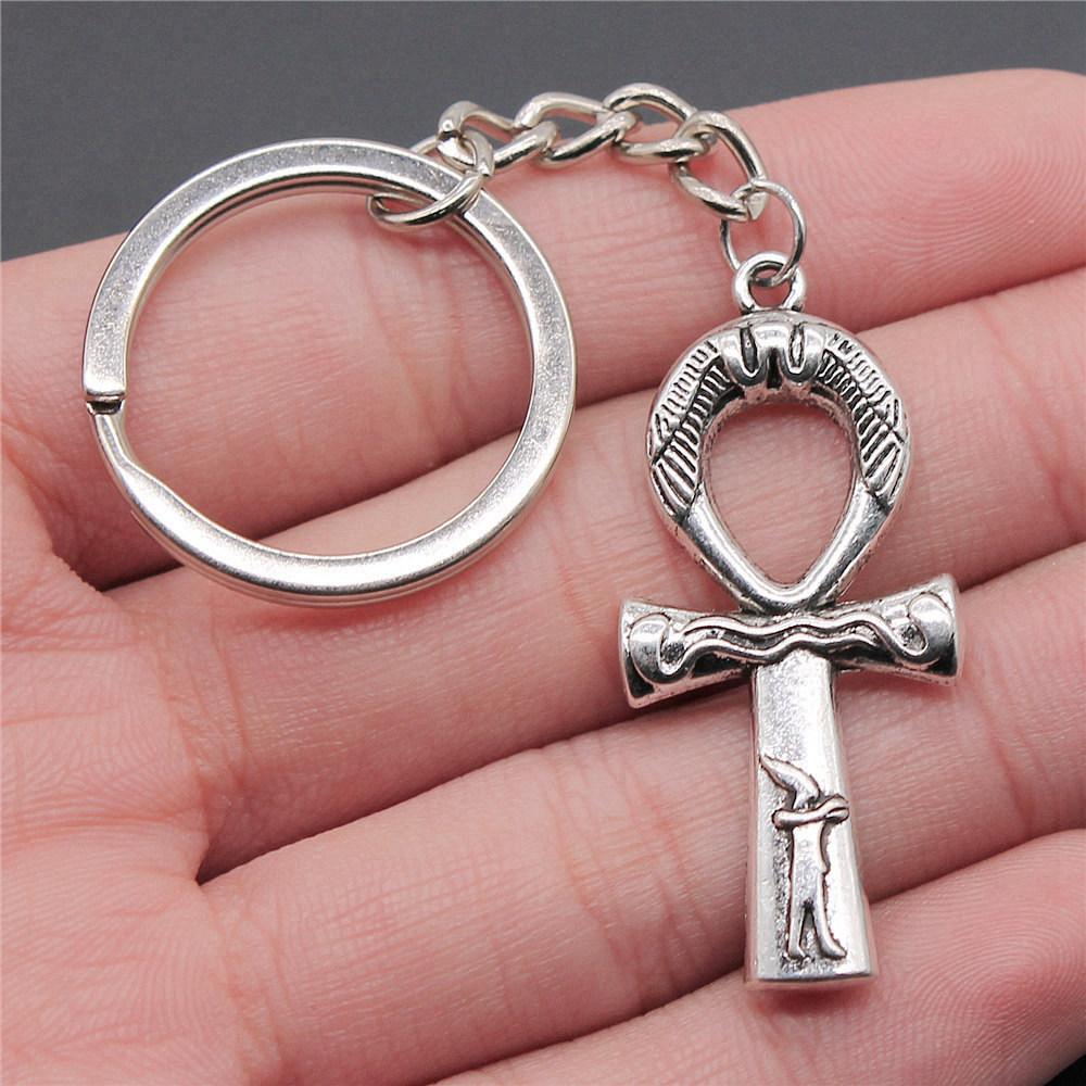 Cross Religious Amulet Keychain for Family Trendy Cute Fathers Day Gift Streetwear Key Organizer