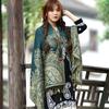 Jacquard tassel shawl spring and autumn thickened large cotton and linen women's shawl scarf dual-purpose