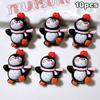 10 Stück Harz Bunt Niedlich Panda Hase Bär Pinguin Hund Flache Rückseite Stein Cartoons Sammelalbum Figurinen DIY Dekor Zubehör Bastelbedarf