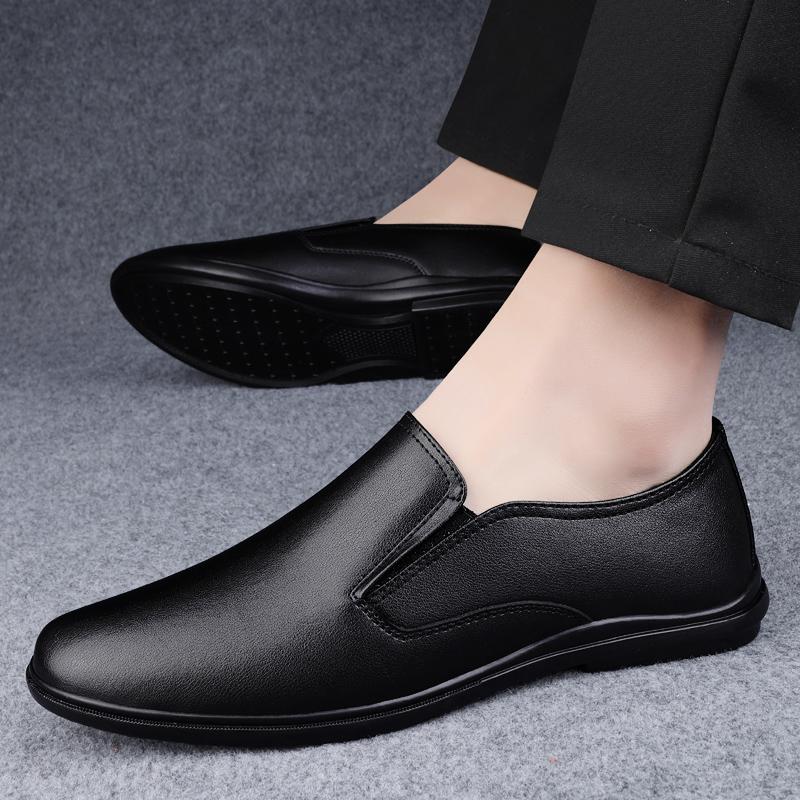 Fashion Men's Genuine Leather Breathable Loafers Comfortable Soft Casual Shoes for Men Lightweight Walking Shoes Male Driving Moccasins