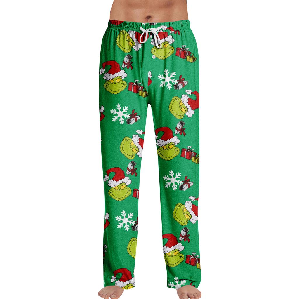 Pajama Pants Sleepwear Casual Drawstring Elastic Waist Pants Comfy Straight Yoga Loose Trousers