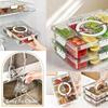 8-Grid Divided Plate with Lid Food Storage Box Snack Box Fruit Storage Container for Refrigerator Vegetable Organizer