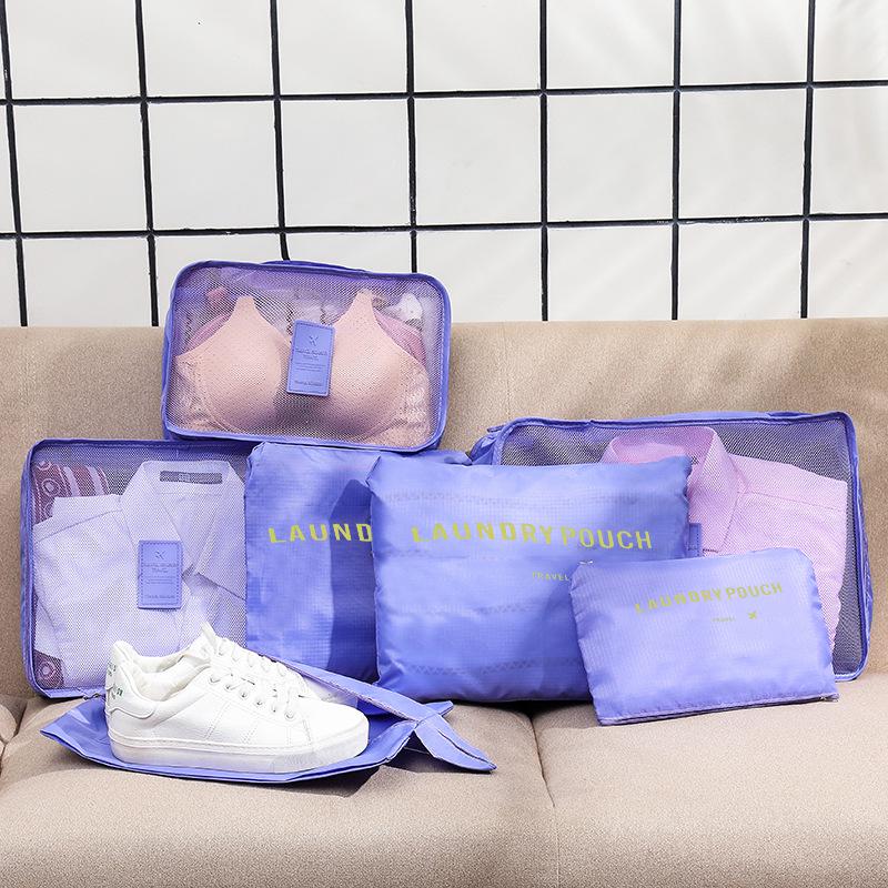 Koreanisches Reiseset: 6- und 7-teilige Aufbewahrungstaschen für Kleidung und Accessoires
