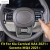 Copertura Decorativa Cornice Volante Auto per Kia Carnival KA4 / Sorento MQ4 - 2024 Accessori Interni in Fibra di Carbonio