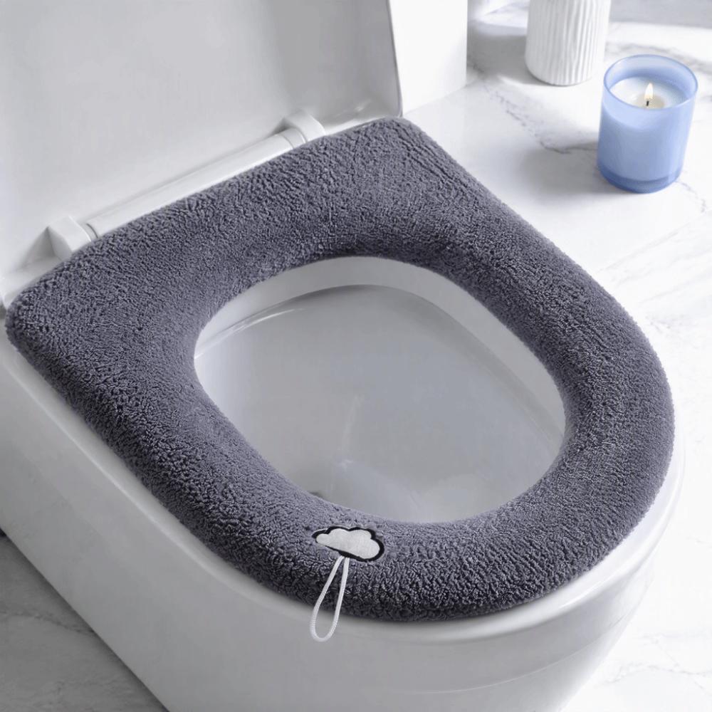 2 Pack Stretchable Toilet Seat Cushion Thick Toilet Seat Pad  For Elongated Round Toilets