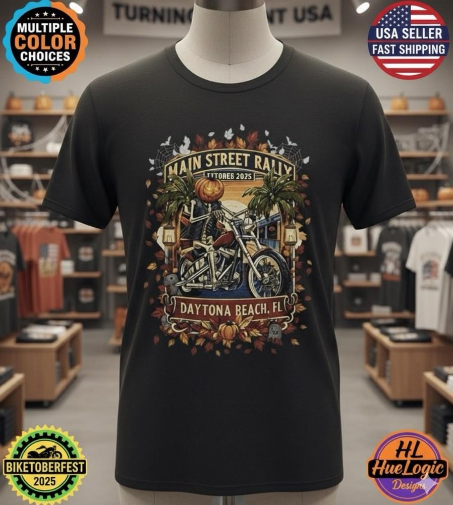 

Biketoberfest 2025 Daytona Beach Bike Rally T-Shirt Motorcycle No Harley Shirt Unisex T-Shirt L