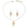 European and American Beach Ocean Wind Simple Jewelry Set Fun Drip Starfish Scallop Conch Earrings Necklace Women