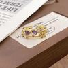 Medieval Personalized Retro Enamel Dripping Oil Inlaid Zir*****Pening Ring Niche Light Luxury High-End Ring Woman