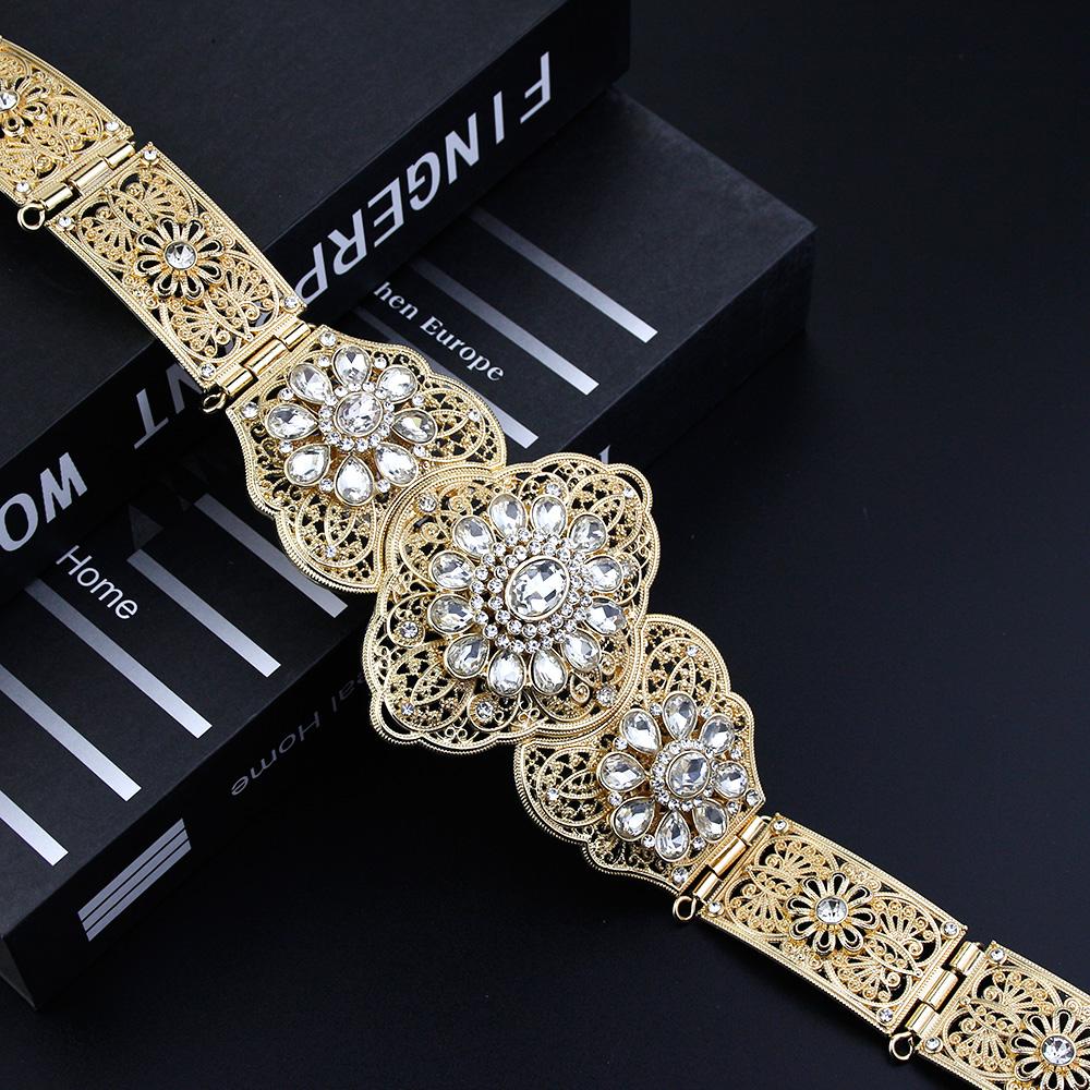 Gold Color Chic Style Women Belt Bride Waist Belt Chain Wedding Dress Jewelry