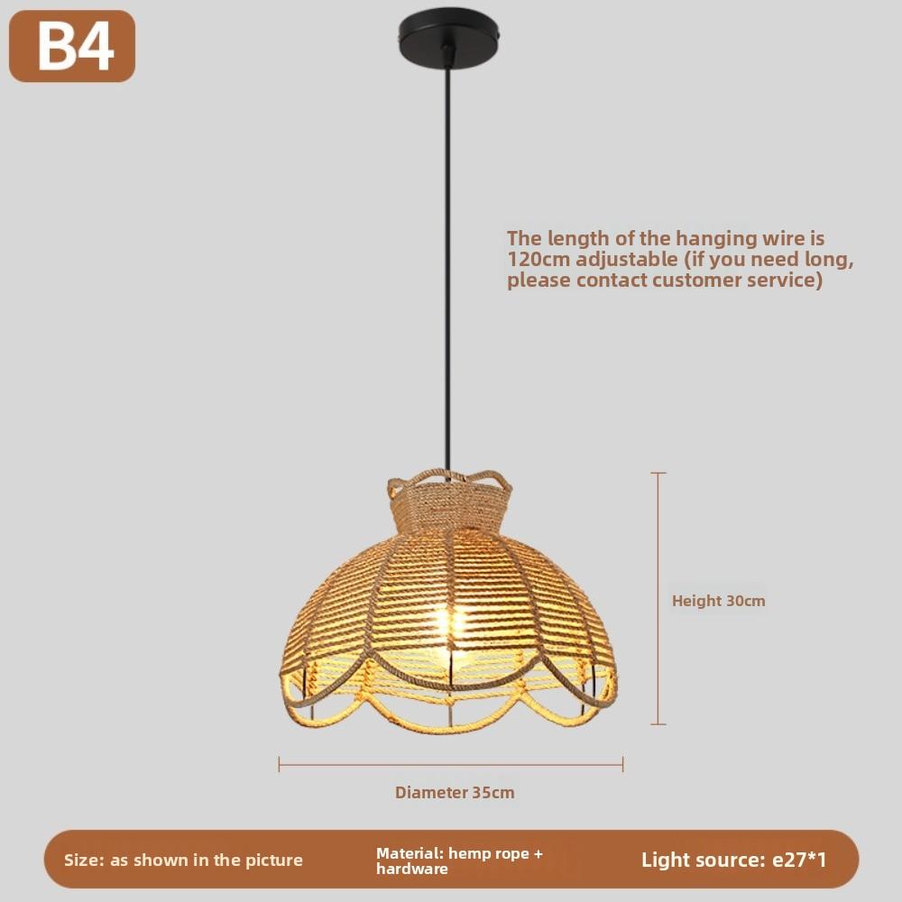 

1 шт. Подвесные светильники из плетеной вручную пеньковой веревки, Люстра в стиле фермерского дома, Ретро индустриальный подвесной светильник, Внутренний светильник, Ресторан 6000K