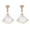 Elegant Luxury Fan Shaped Spring Summer Zircon Niche Design High End Feel Light Weight Trendy Explosion Style Earrings For Wome