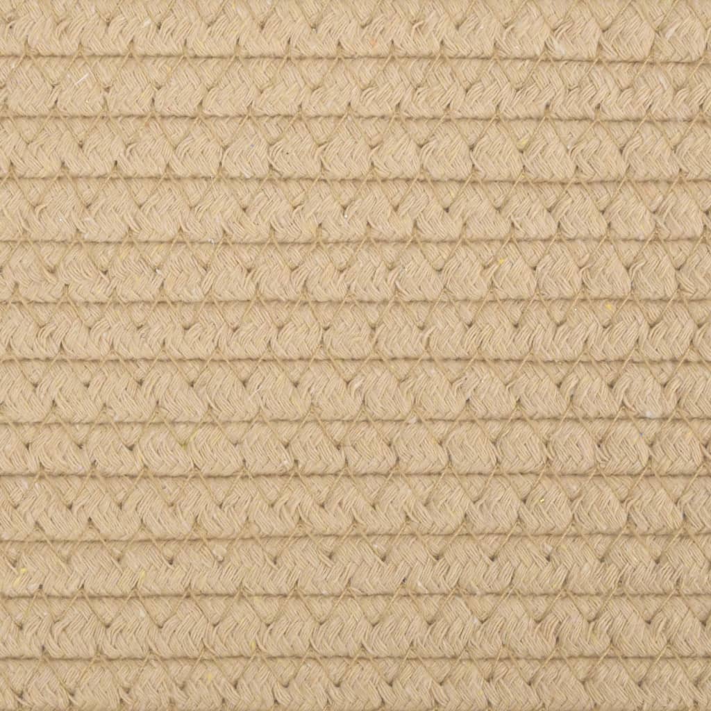Vidaxl Kosz Do Przechowywania, Beżowo-Biały, Ø40X35 Cm, Bawełna
