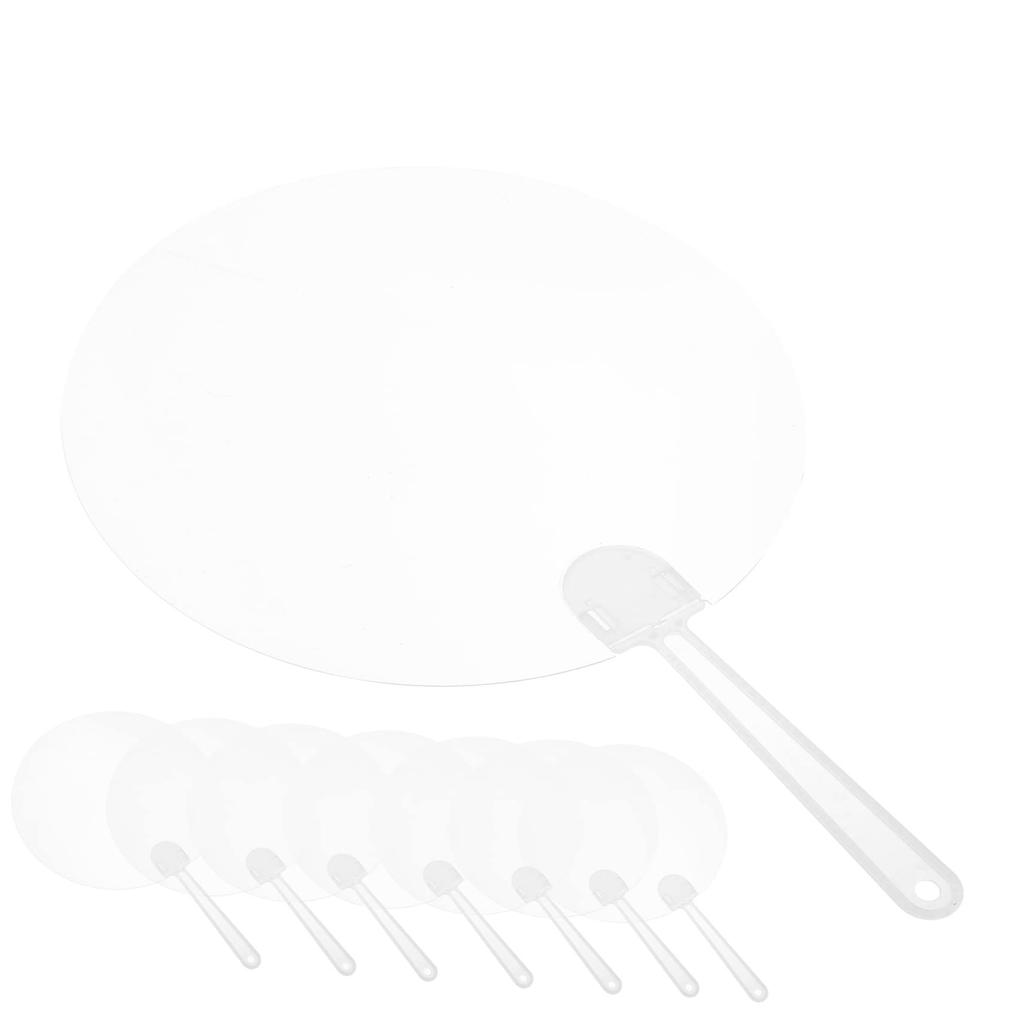 Toyvian 32 Pieces DIY Transparent Paper Portable Handheld DIY Graffiti Plastic Hand Plain Hand Graffiti Hand Fans Fans, Fans, Fans, Fans, Fans,