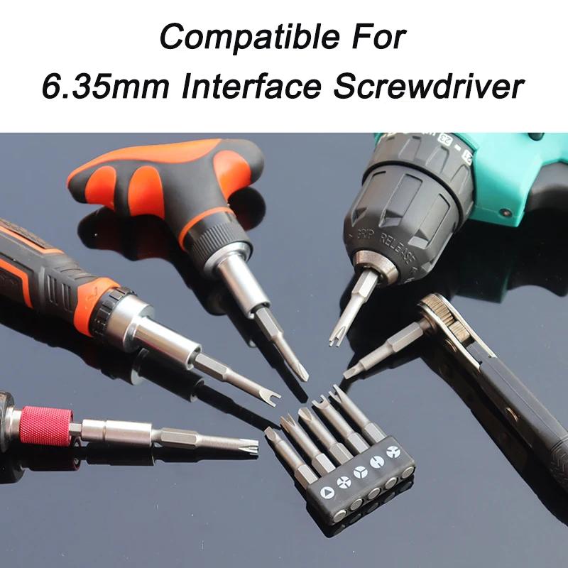 Screwdriver Bit Set 1/4'' Hex Shank Triangle U-shaped Y-shaped Three Points Special-Shaped Bit Set Hexagonal Interface