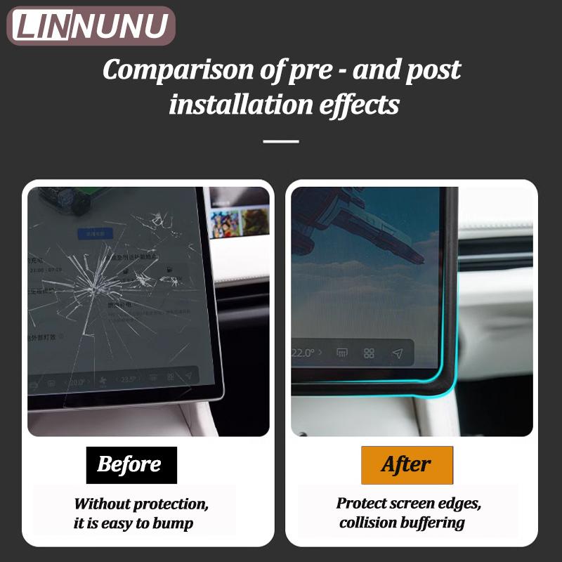 LINNUNU 13.2‘’14.8‘’ Bilskärm Silikon Skyddsram Kantkåpa för jaecoo j7 PHEV tillbehör 2025 2024 Central Kontroll