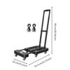 Foldable Transport Cart Thickened Iron Frame Rolling Hand Truck Multipurpose