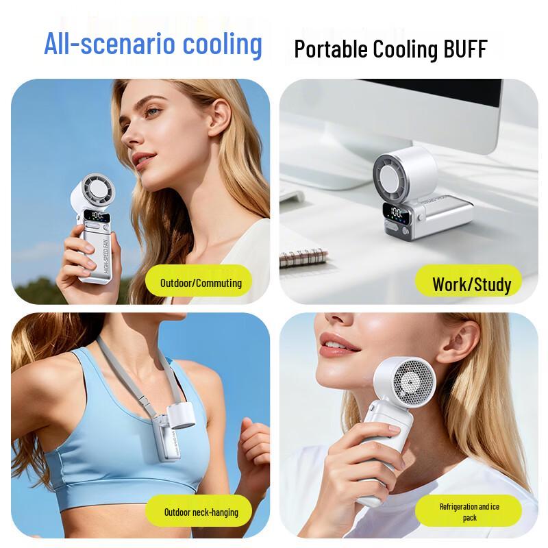 Kpeld 6000mAh Portable Ice Cooling Fan