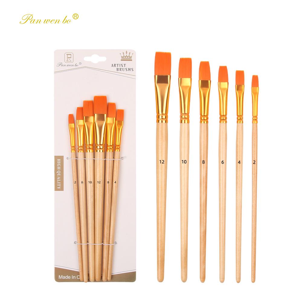 Set di 6 pennelli per pittura in nylon cross-border con gesso ad acqua e materiali artistici fai da te