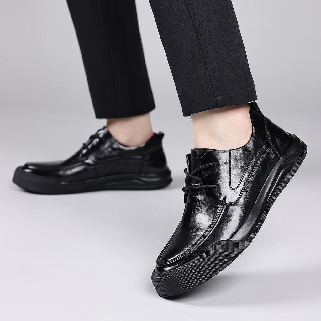 Men'S Casual Leather Shoes Men'S High-End Breathable First-Layer Cowhide Soft-Soled Leather Shoes Versatile Business Men'S Shoes
