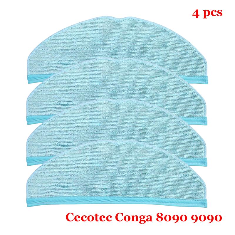 Mop Cloths For Cecotec Conga 8090 9090 Robotic Vacuum Cleaner Part Microfiber Cloth Rag Replacement Spare Parts Accessories