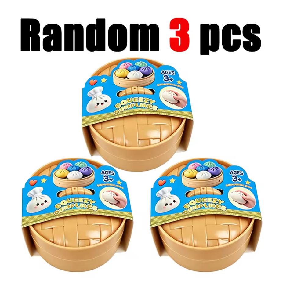 Push Bubble Smile Glitter Dumpling Glitter Dumpling Squishy With Box Dumplings Sensory Squeeze Toy For Stress Relief