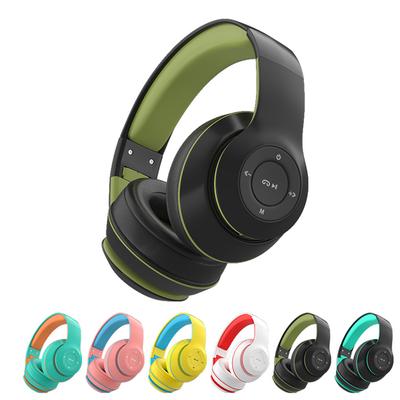 Foldable Wireless Headsets Bluetooth Headphones Bass Stereo Earphone Mp3 Player With Mic Support Tf Card Aux Pc For Kids