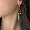 Turquoise Oval Beaded Necklace – Ethnic, Colorful, Retro Clavicle Chain for Women.