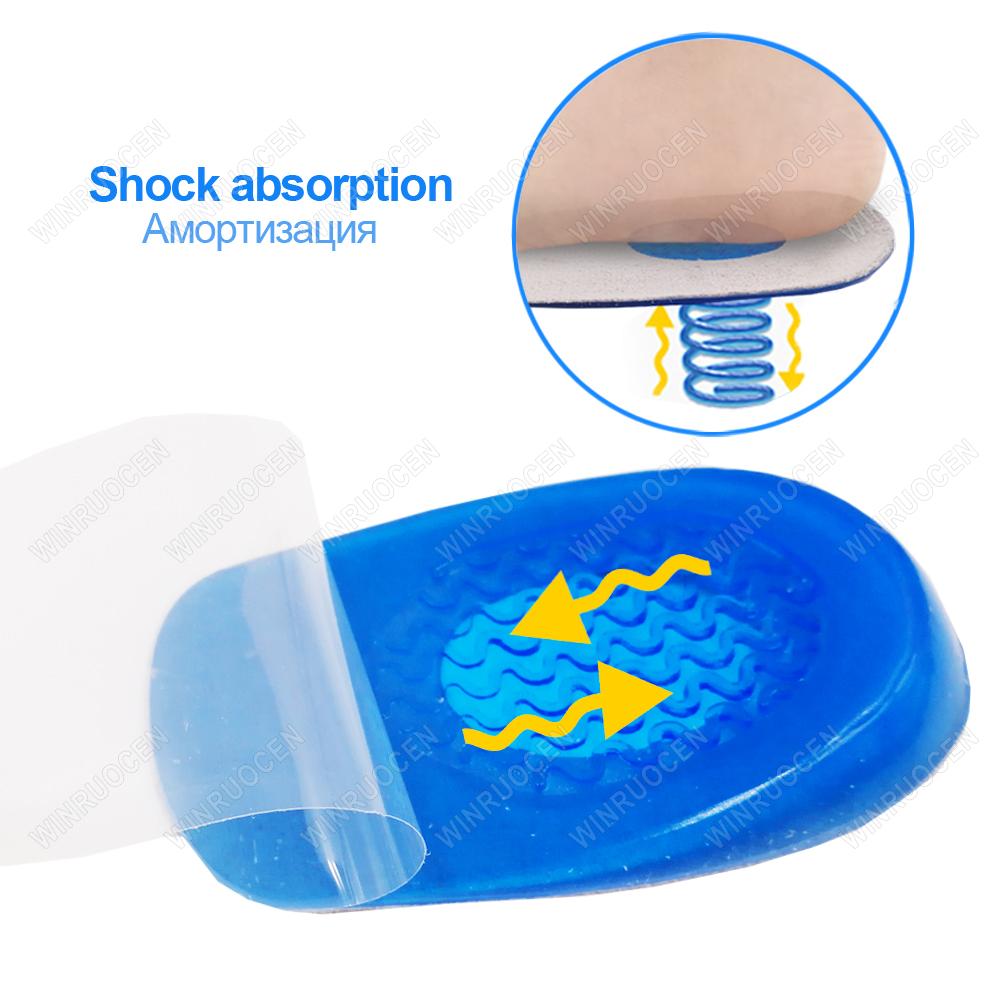 New Silicone Gel Orthopedic Insoles Back Pad Heel Cup for Calcaneal Pain Health Feet Care Support Spur Feet Cushion Pads Unisex