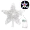 Ornaments Five-pointed Star Lamp Night Light Christmas Tree Top Ornaments LED Glowing Star