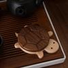 1pc Solid wood cute turtle insulation mat, cup mat, pot mat, tea tray, bar, coffee shop, tea house, desktop anti scalding mat, r